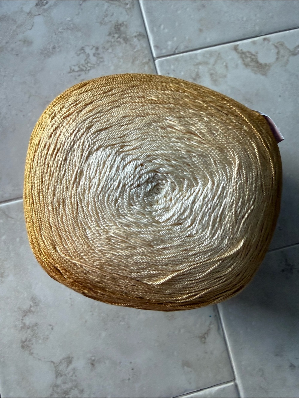 Troyarn Summer Ombre Batik Microfiber Acrylic Scarf Yarn in Gold